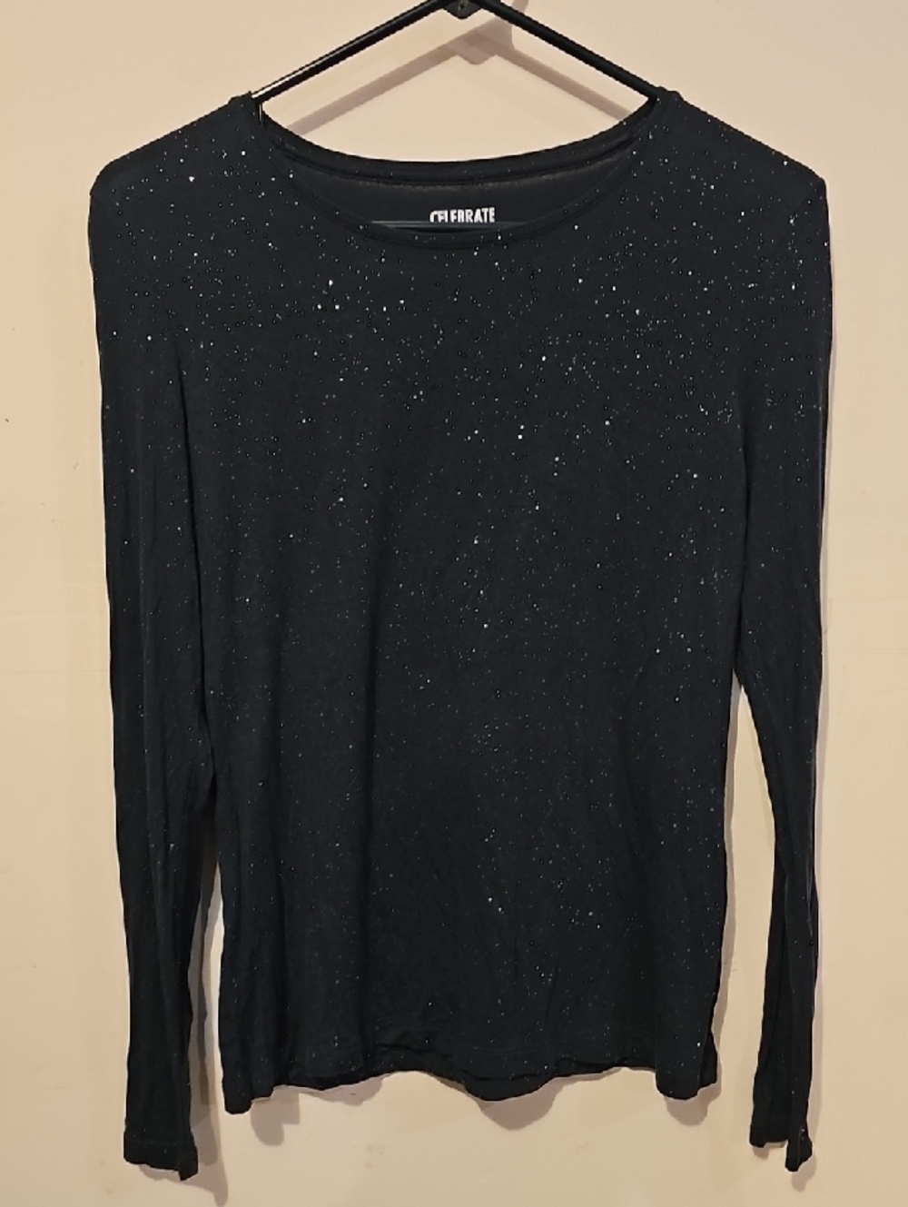 Celebrate Together! Sparkle Long Sleeve Green Top!! Sz Small. Great Condition